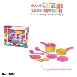 Kit Infantil De Panelinhas Kitchen Cozinha Comidinha 16peças