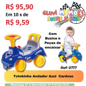 Totokinha Menino Cardoso Azul/Amarelo