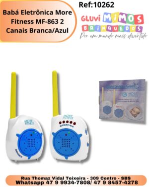 Babá Eletrônica More Fitness MF-863 2 Canais Branca / Azul