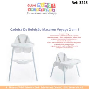 Cadeira De Refeição Macaron Voyage 2 em 1