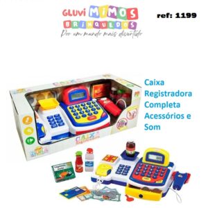 Caixa Registradora Infantil Completa Acessórios Som Dm Toys