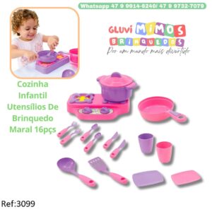 Cozinha Infantil Utensílios De Brinquedo Maral 16pçs