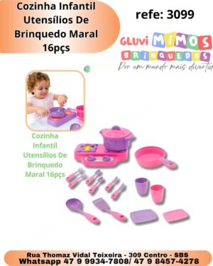 Cozinha Infantil Utensílios De Brinquedo Maral 16pçs
