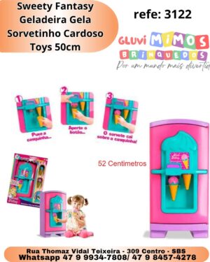 Sweety Fantasy Geladeira Gela Sorvetinho Cardoso Toys 50cm