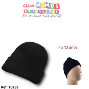 Touca Preta Adulto - Juvenil - 7 a 13 anos
