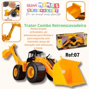 Trator Retroescavadeira Articulado Basculante Cardoso Toys