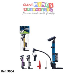 Bomba Alumínio Inflar Encher Bolas /Bicicleta /Moto  + Bicos - art sport