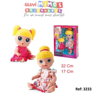 Boneca Buddies Mamãe e Filhinha Loira Mamãe 32cm e Filinha 17cm