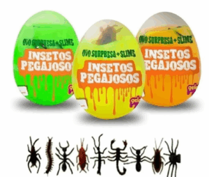 Slime Ovo Surpresa Insetos Pegajosos - unidade