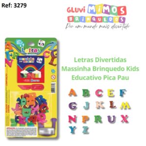 Letras Divertidas Massinha Brinquedo Kids Educativo Pica Pau