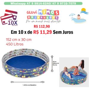 Piscina Inflável Infantil 450 Litros Redonda Mor