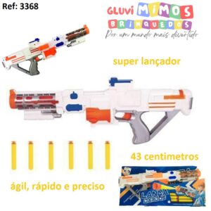 Lança Dardos Tipo Nerf 6 Dardos Arminha Infantil Com Velcro