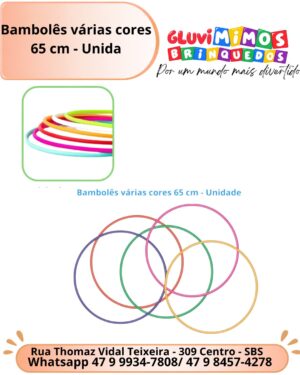 Bambolês várias cores 65 cm - Unida