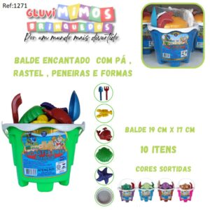 Balde Praia Castelinho Radical C/11acessorios