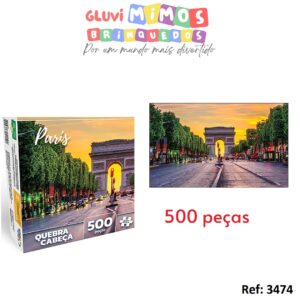 Quebra-Cabeça Cartonado Paris, 500 Peças