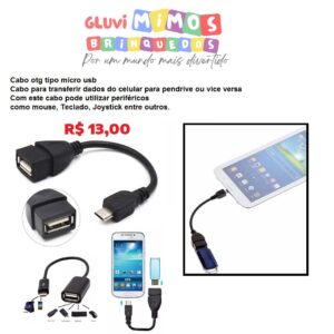 Cabo Otg Usb para Tablet Celular  Pendrive