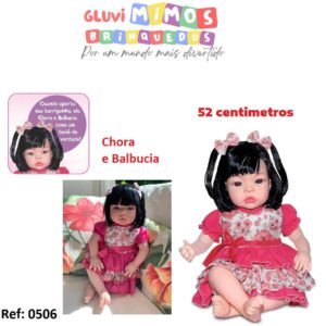 Boneca Baby Kiss Morena Tipo Reborn - Sidnyl - Sons de Bebê
