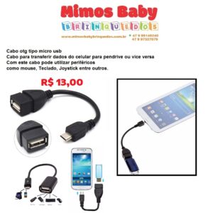 Cabo Otg Usb para Tablet Celular  Pendrive