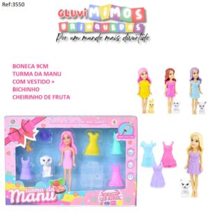 Brinquedo Boneca infantil Turma Da Manu C/ Cheirinho - Polibrinq