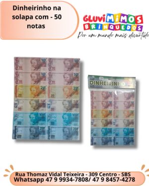 Dinheirinho na solapa com - 50 notas