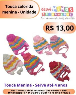 Touca para bebê até 1 ano - Menina