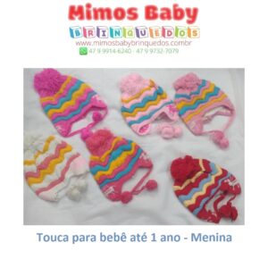 Touca para bebê até 1 ano - Menina