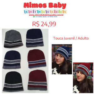 Touca Adulto Juvenil -  com listras Feminino - Masculino