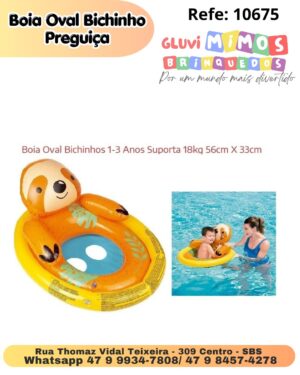 Boia Oval Bichinhos 1-3 Anos Suporta 18kg 56cm X 33cm