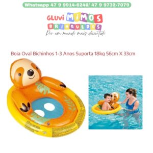 Boia Oval Bichinhos 1-3 Anos Suporta 18kg 56cm X 33cm