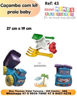 Caçamba Baby com Acessórios - 27 cm x 19 cm - Ref 43