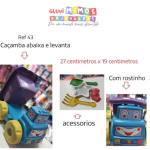 Caçamba Baby com Acessórios - 27 cm x 19 cm - Ref 43