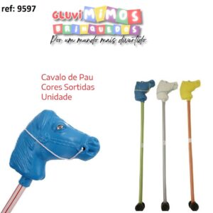 Cavalinho Galope Rodinha Cavalo de Pau - Cores Sortidas