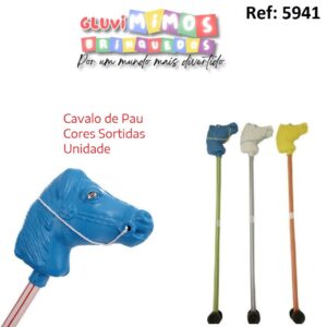 Cavalinho Galope Rodinha Cavalo de Pau - Cores Sortidas