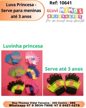Luva Princesa - Serve para meninas até 3 anos