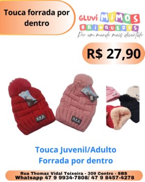 Touca Juvenil / Adulto - Forrada por dentro