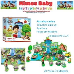Patrulha Canina Tabuleiro Baía Da Aventura Peças Em Madeira - Nig