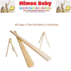 Kit Jogo 2 Taco De Bets Betes e 2 Casinhas
