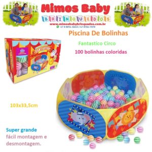 Piscina De Bolinhas Fantastico Circo 100 Bolas - 103x33,5cm