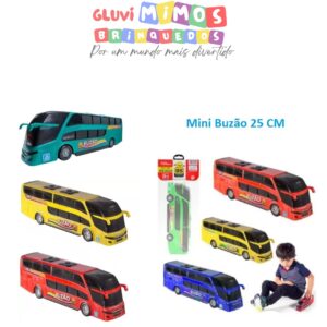 Onibus De Brinquedo 25 cm Mini Buzão Várias Cores - Bs Toys