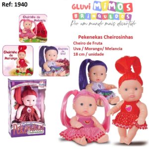 Boneca Coleção Pekenekas Cheirosinhas - Unidade - Cheirinho de fruta 18  cm