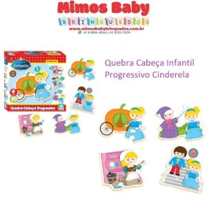Quebra Cabeça Infantil Progressivo Cinderela - Nig Brinquedo