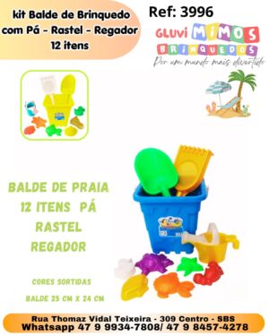 Balde de Brinquedo com Pá - Rastel - Regador e etc... - N7