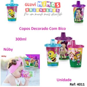 Copos Decorados Com Bico 300ml Nûby - Unidade