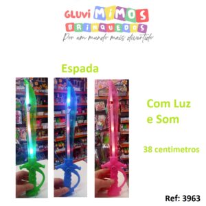 Espada com Luz e Som - 38 Centímetros - Unidade