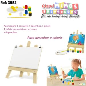Kit Pintura Fazendo Arte Junges Pequena Sereia Lousa - Quadro