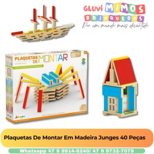 Plaquetas De Montar Em Madeira Junges 40 Peças