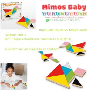 Brinquedo Educativo Em Madeira Montessorial Jogo Tangram