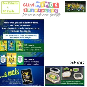 Cads Seleção Brasileira 2022: 60 Cards+box Estádio - Panini - Copa