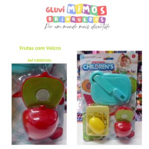 Kit Frutas com Velcro e Tabua para Cortar Ref ic80823dn