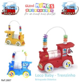 Brinquedo Educativo Pedagógico Loco Baby - Trenzinho - Cores Sortidas